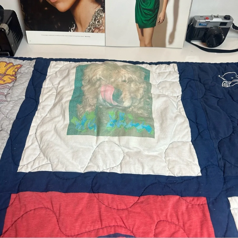 Skateboard Logo T-Shirt Quilt Throw| Vans · STP · Indie | 44x44 Boy Room Blanket